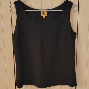 Black Linen/Rayon Kasper Tank